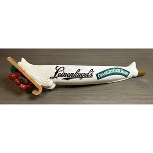 Leinenkugel's Cranberry Ginger Shandy Beer Tap Handle Christmas Canoe Sled 14"